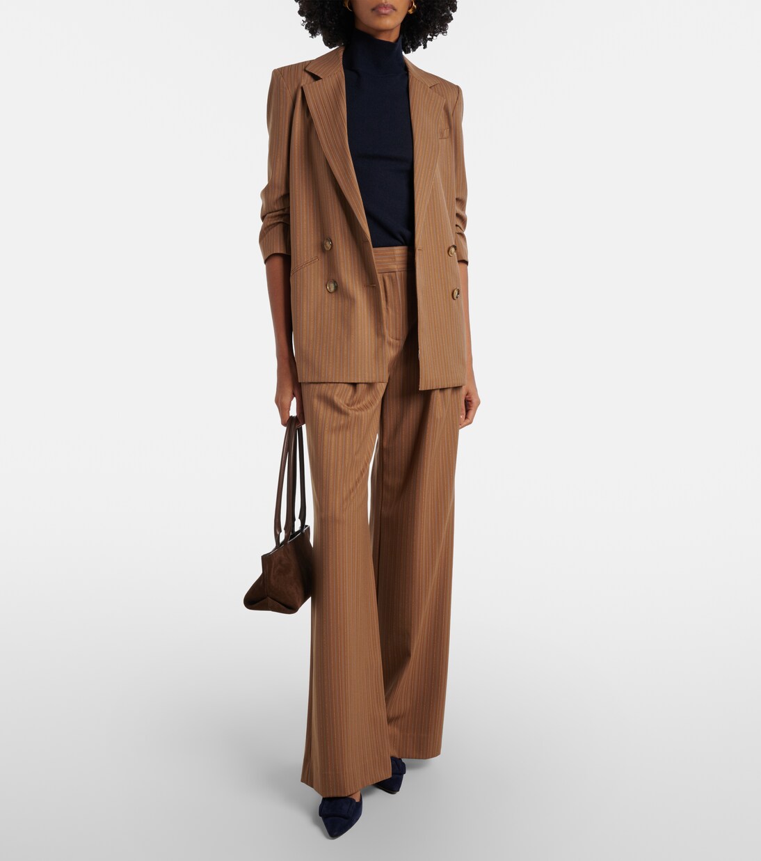 Rimini pinstripe wide-leg pants | Veronica Beard