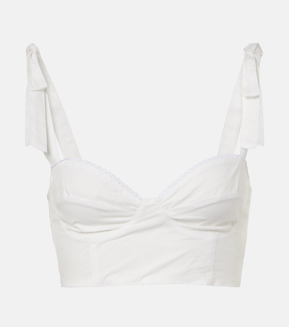 Top crop Alba in popeline di cotone | Bananhot