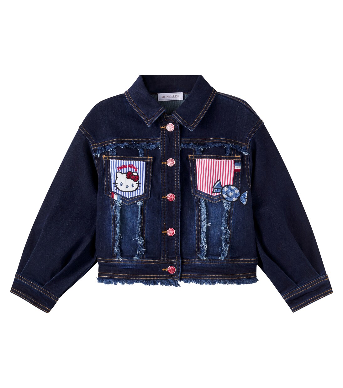 x Hello Kitty patchwork denim jacket | Monnalisa
