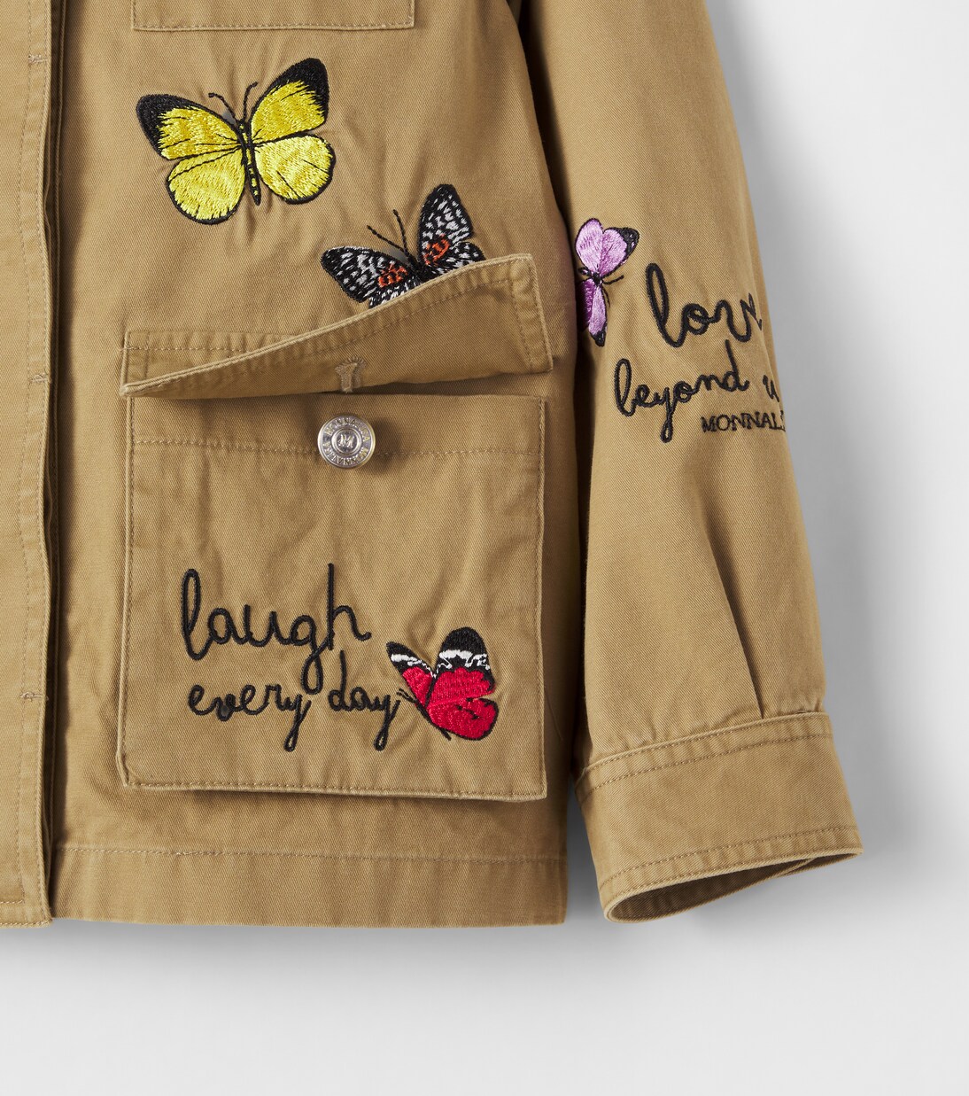 Embroidered denim jacket | Monnalisa