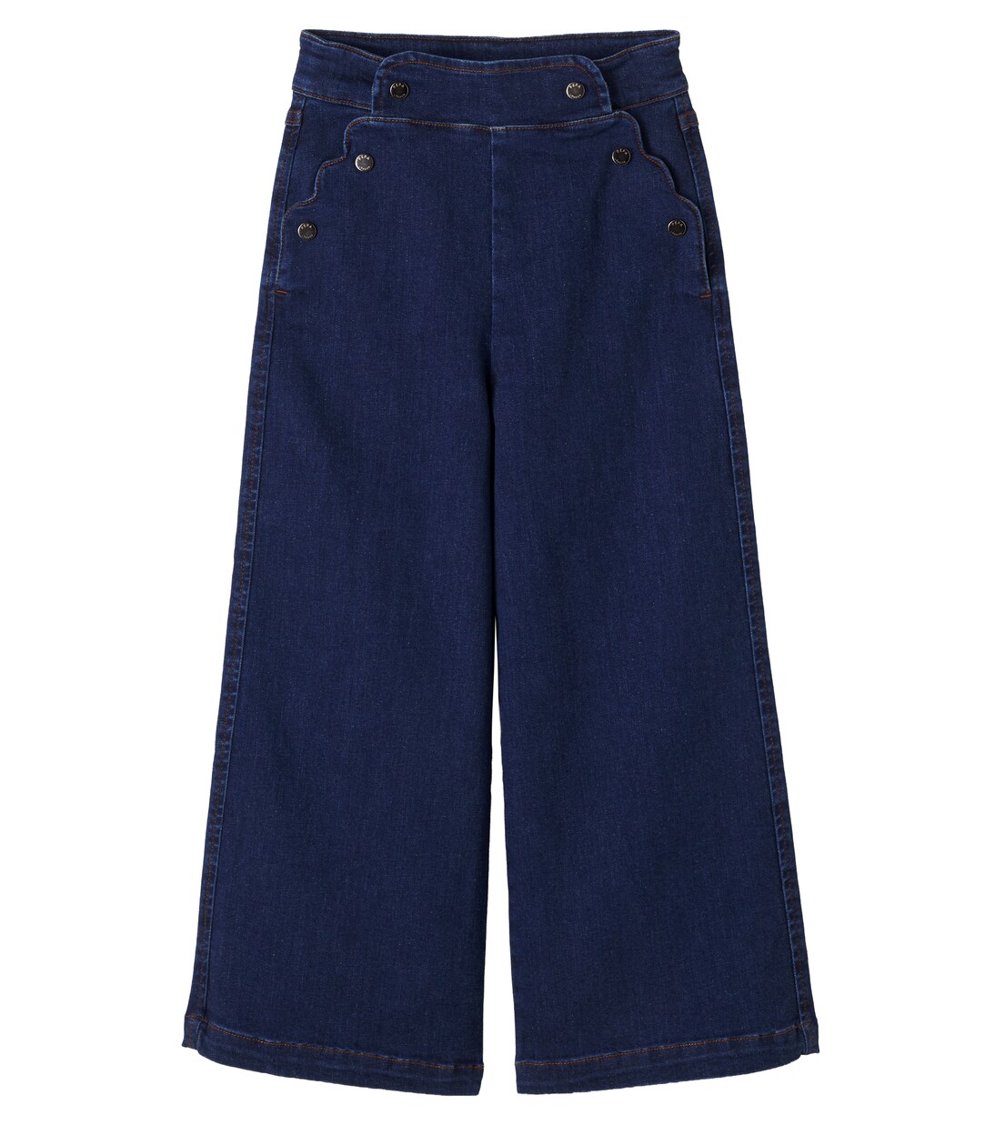Scalloped wide-leg jeans | Pepa London