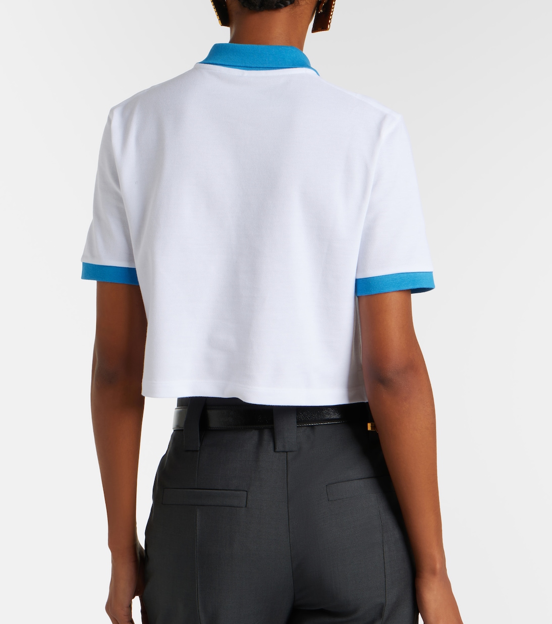 Besticktes Polohemd aus Baumwoll-Piqué  | Versace