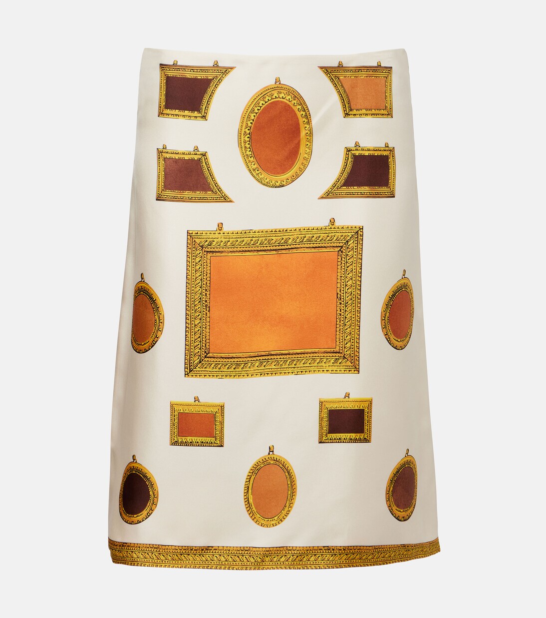 Printed silk twill pencil skirt | Versace