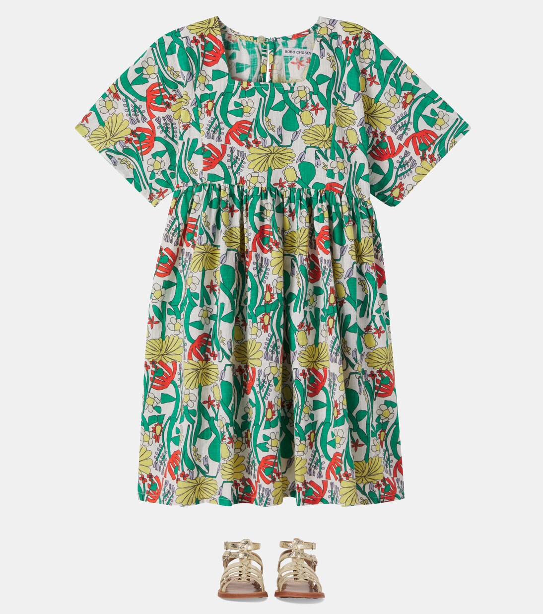 Color Herbalist floral cotton dress | Bobo Choses