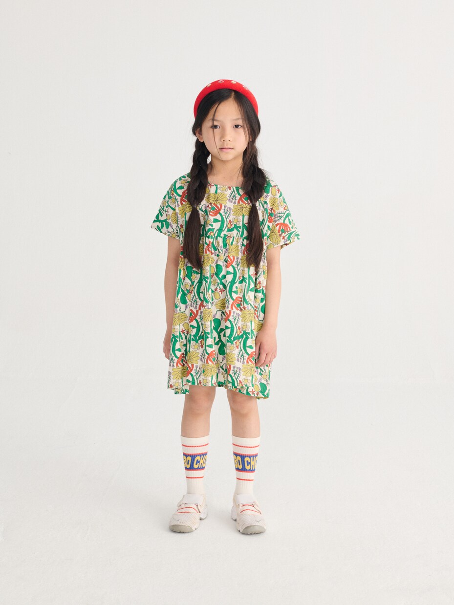 Color Herbalist floral cotton dress | Bobo Choses