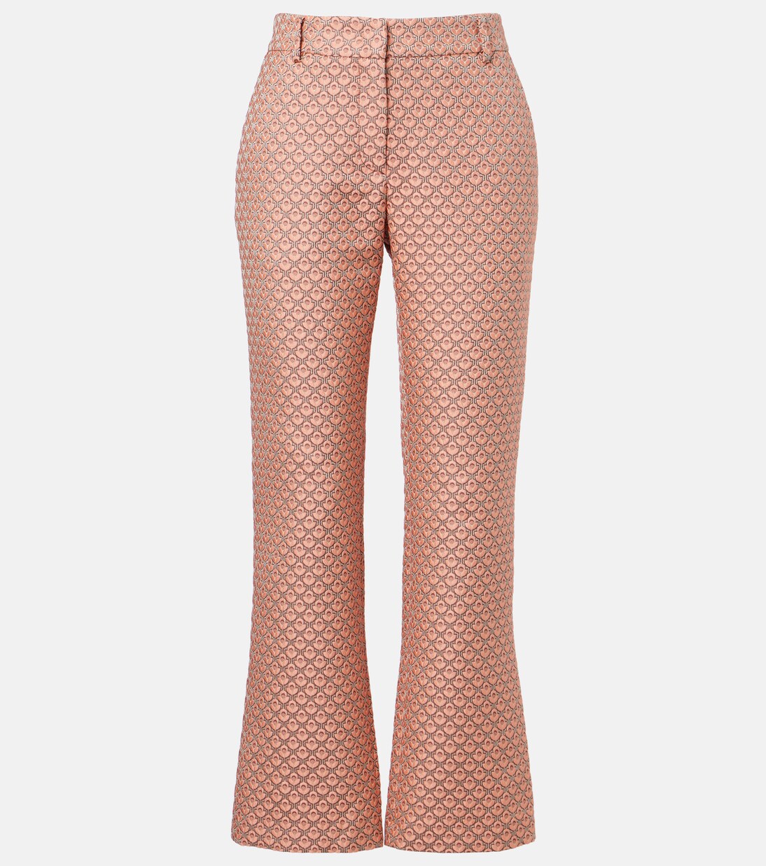 24/7 floral jacquard straight pants | La DoubleJ