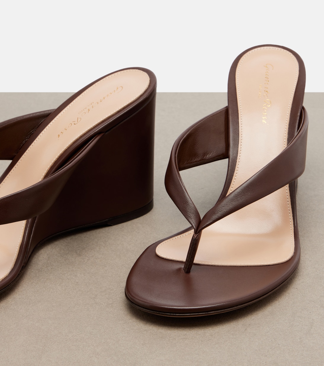 Wedge-Sandalen aus Leder | Gianvito Rossi