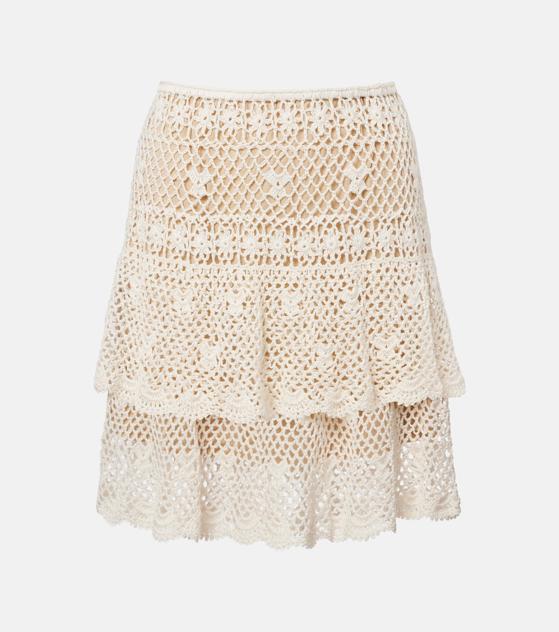 Florence crochet cotton miniskirt | Anna Kosturova