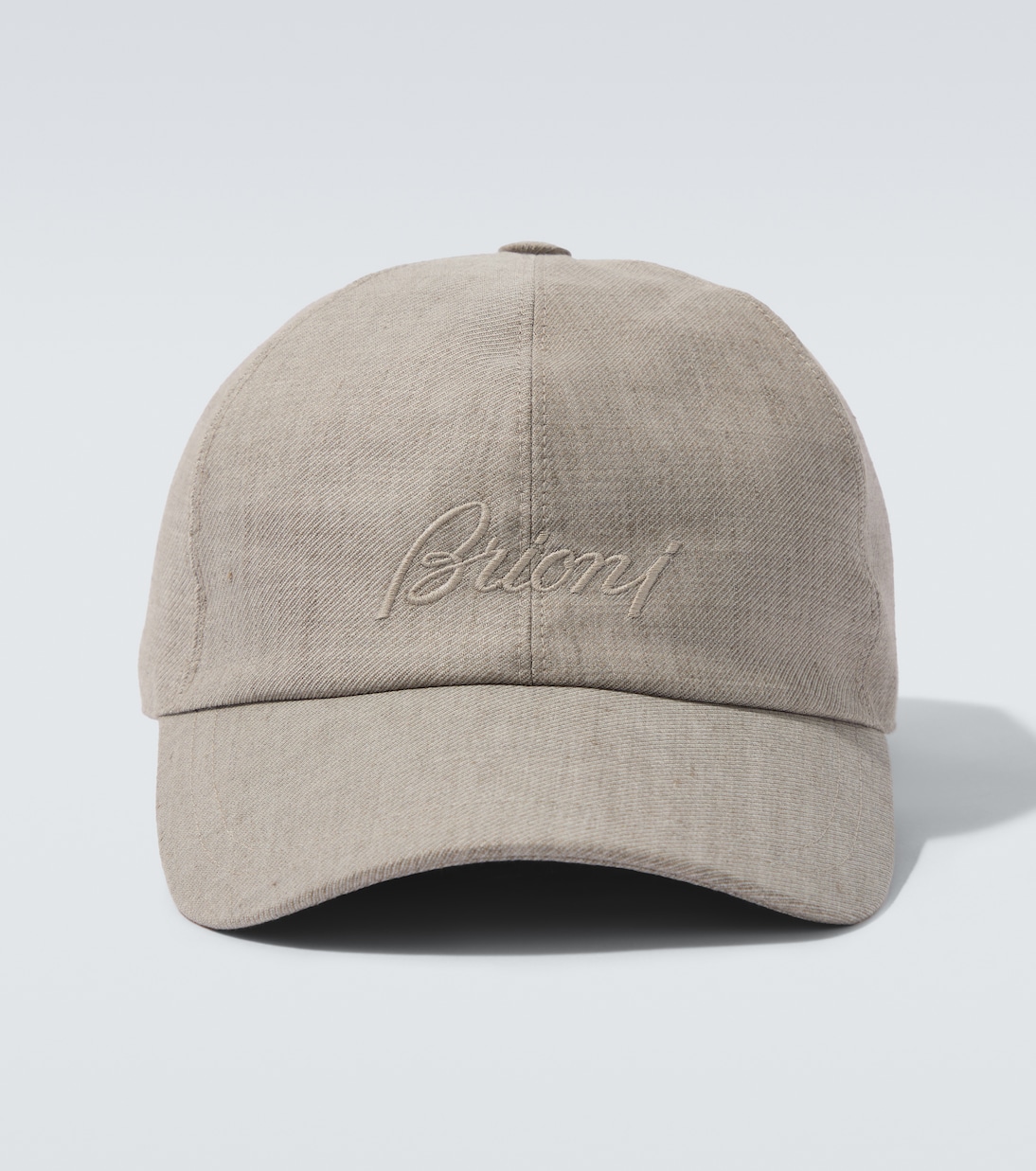 Logo linen and wool baseball cap | Brioni