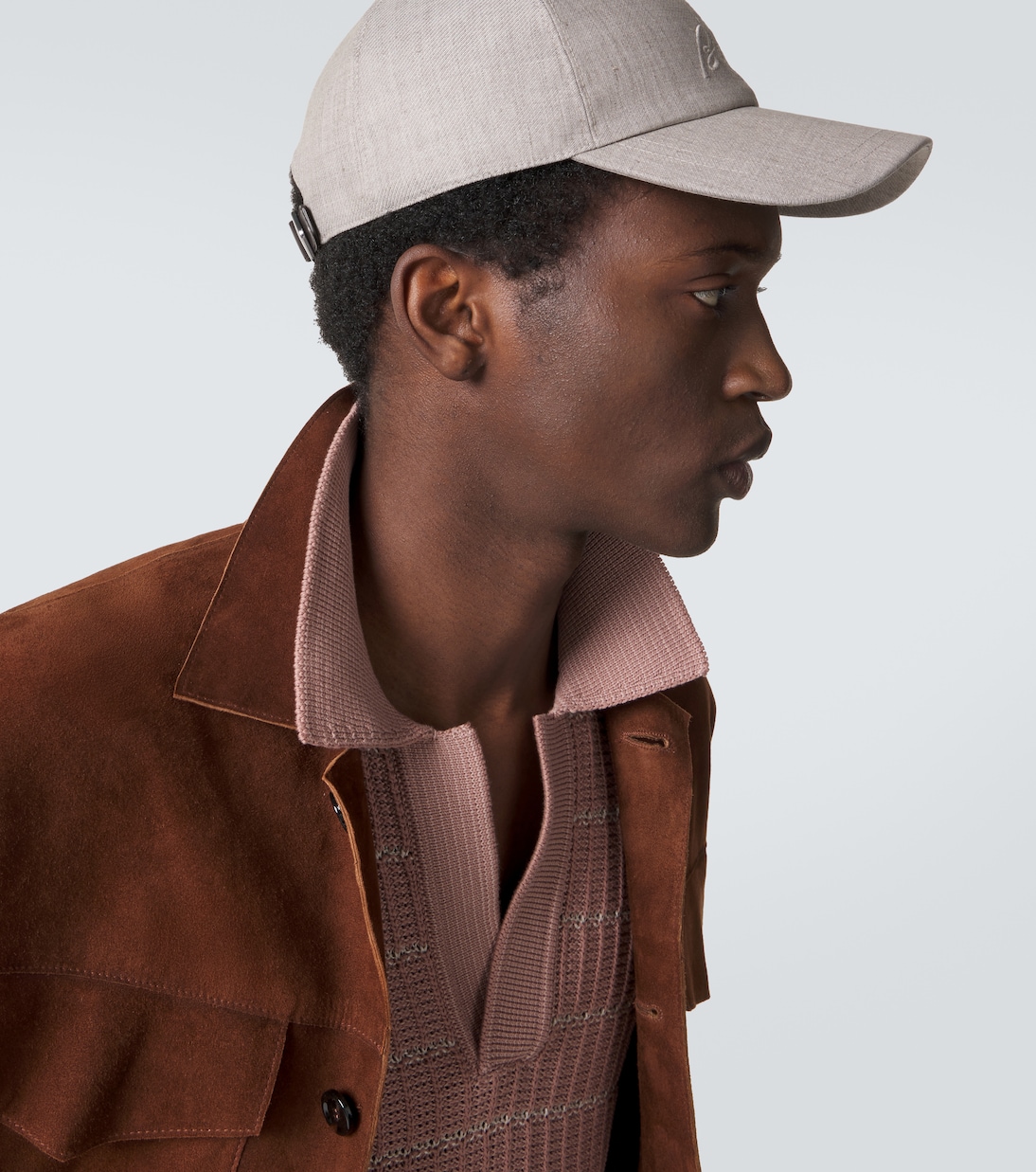 Logo linen and wool baseball cap | Brioni