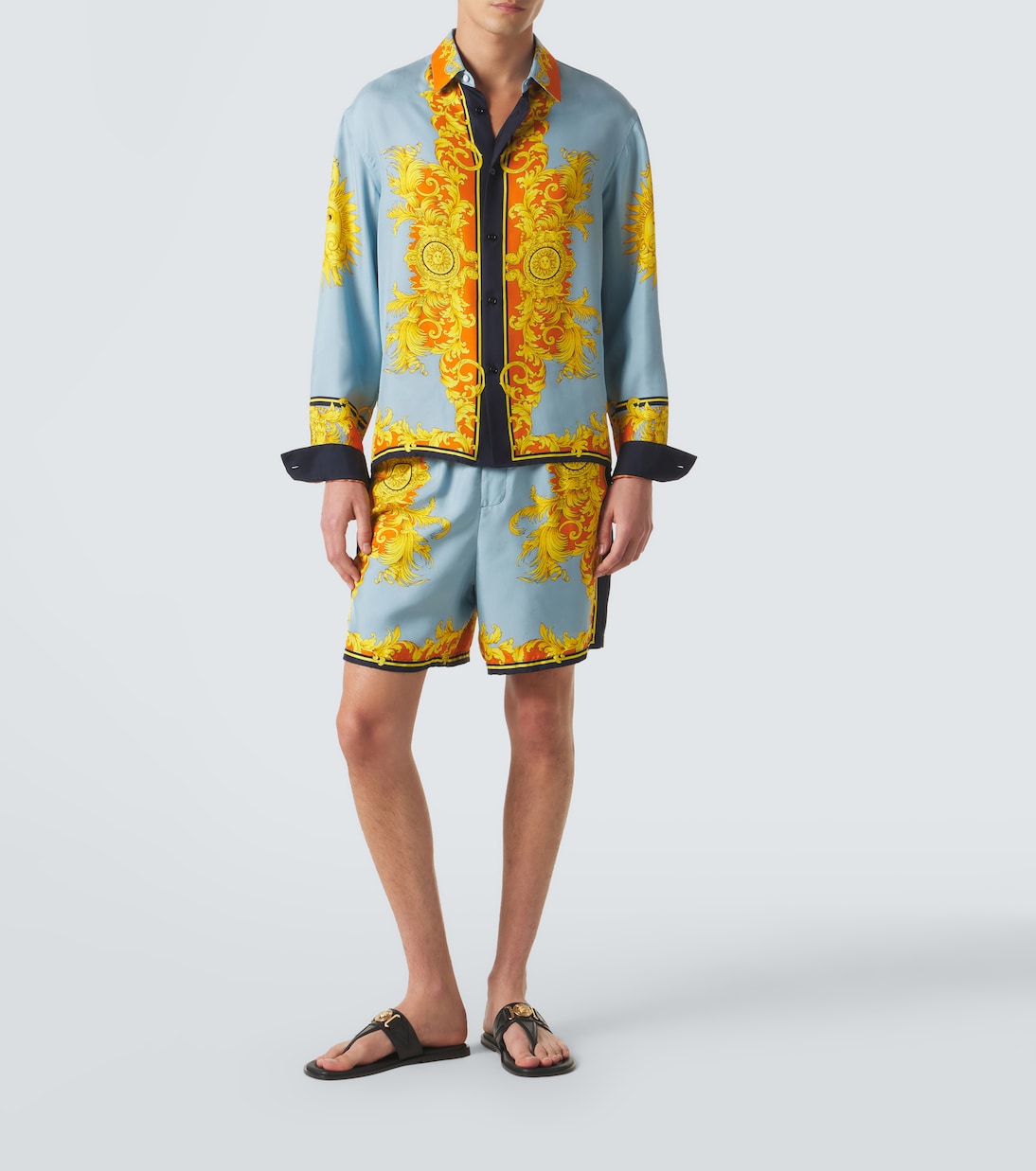 Printed silk shorts | Versace