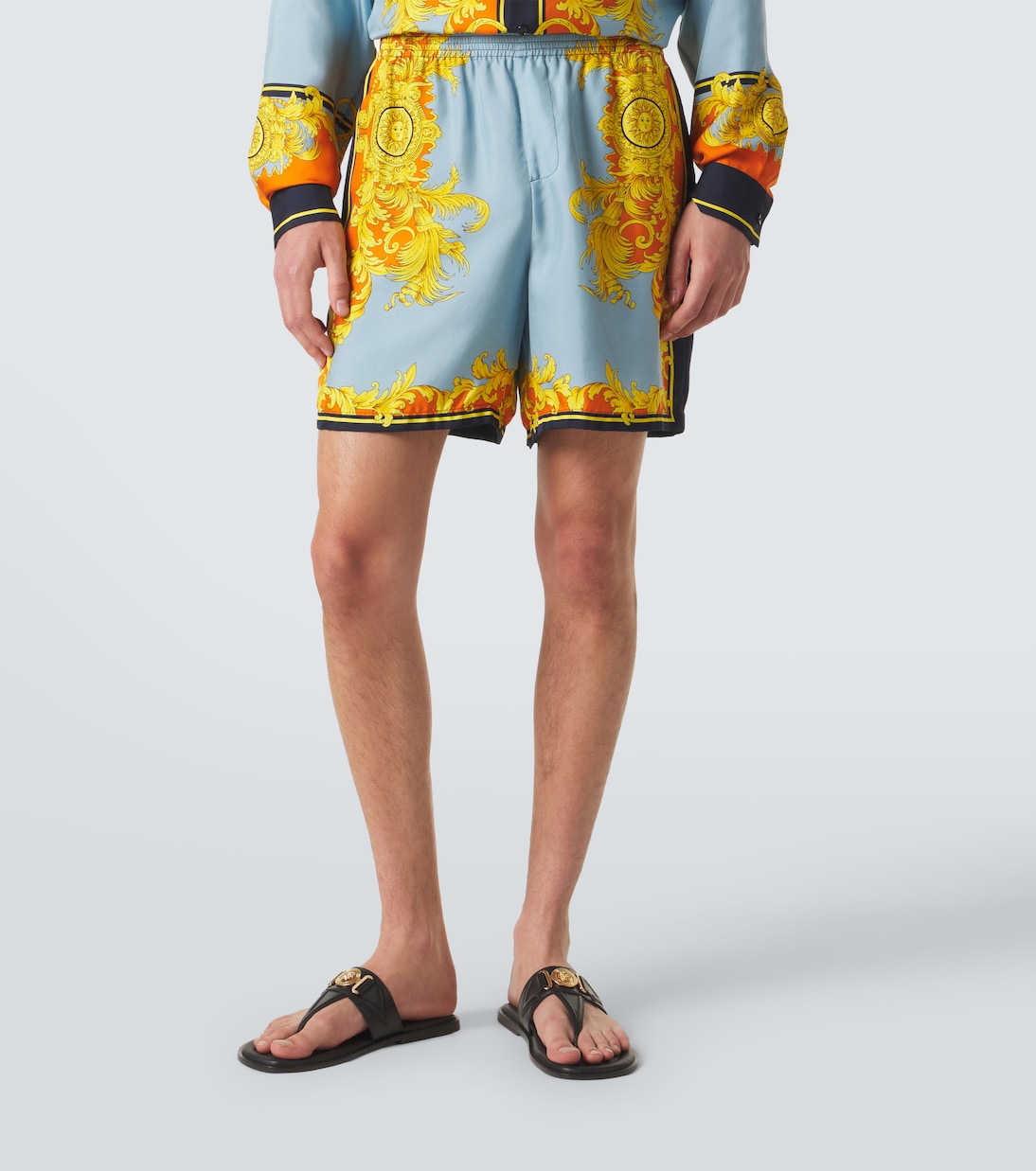 Printed silk shorts | Versace