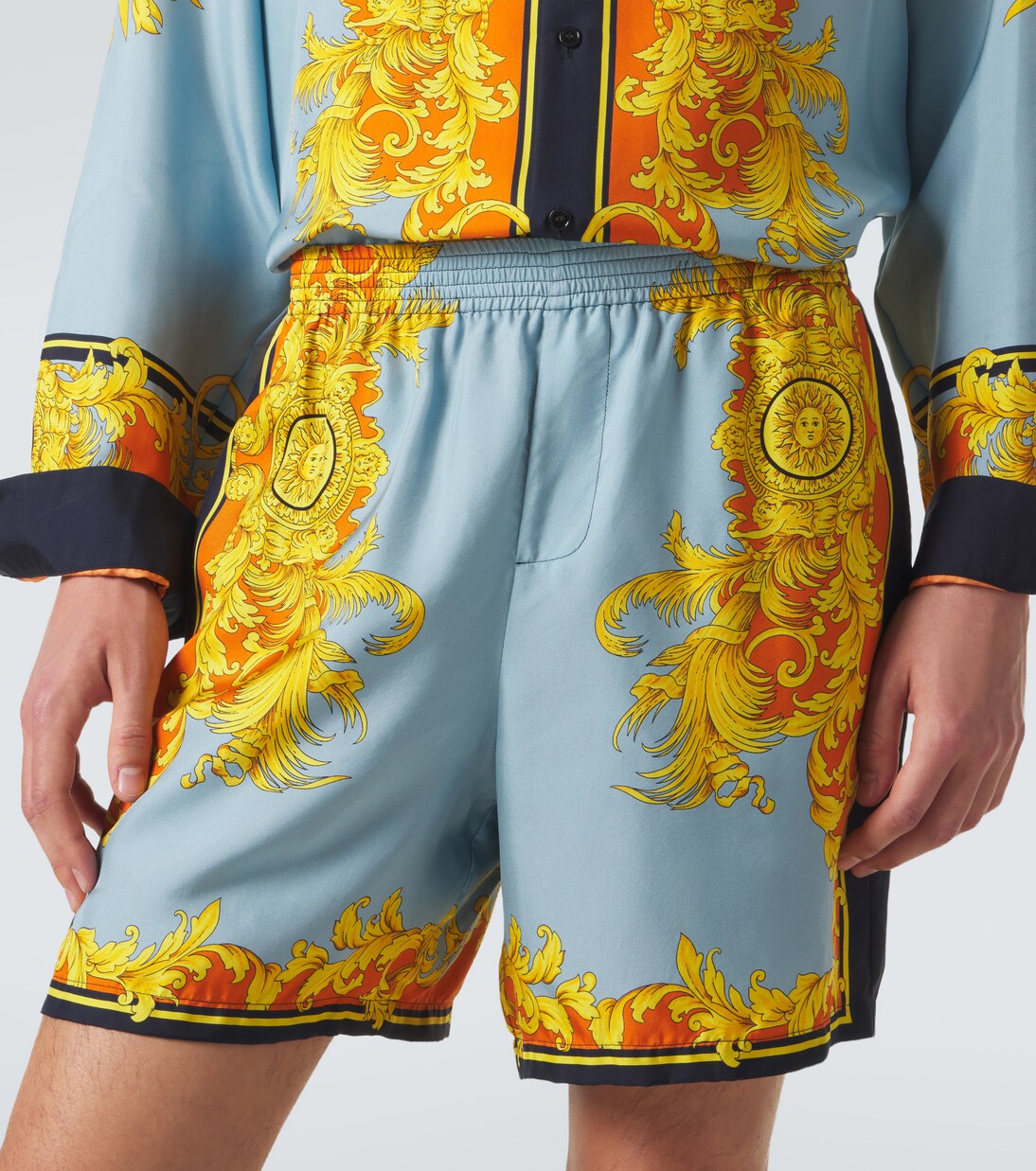 Printed silk shorts | Versace