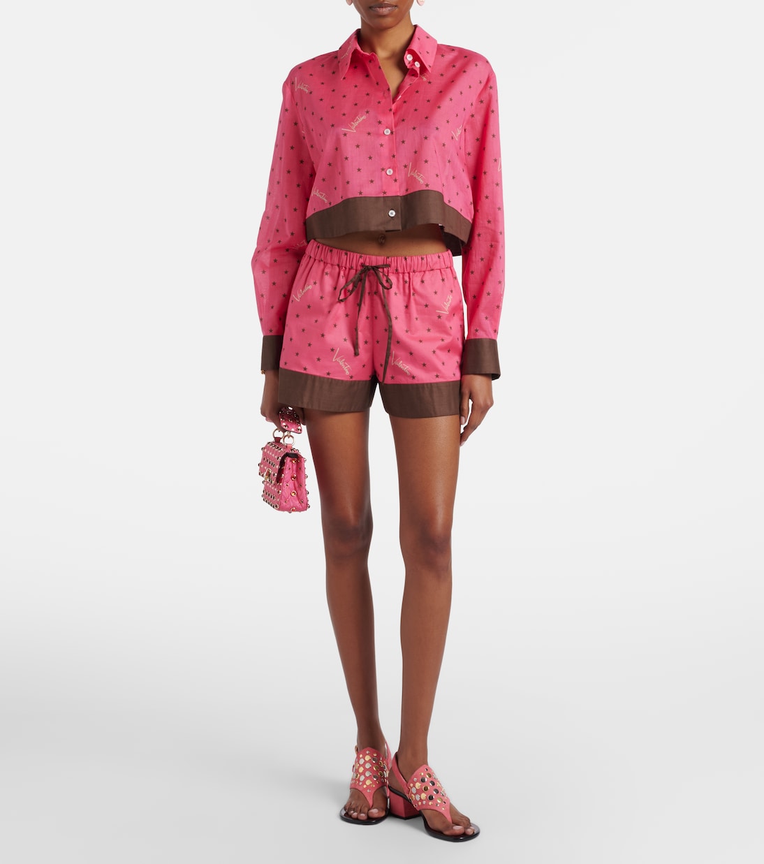 Printed cotton shorts | Valentino
