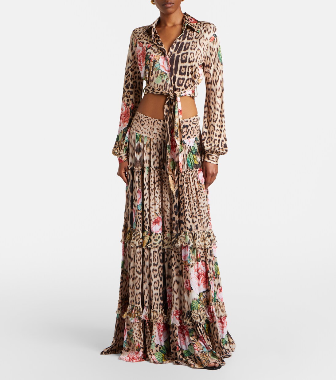 Printed cropped shirt  | Roberto Cavalli