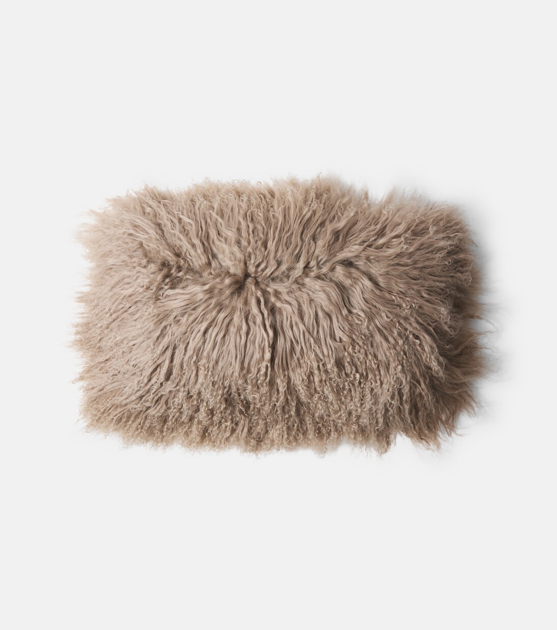 Shearling and linen cushion | Maison de Vacances