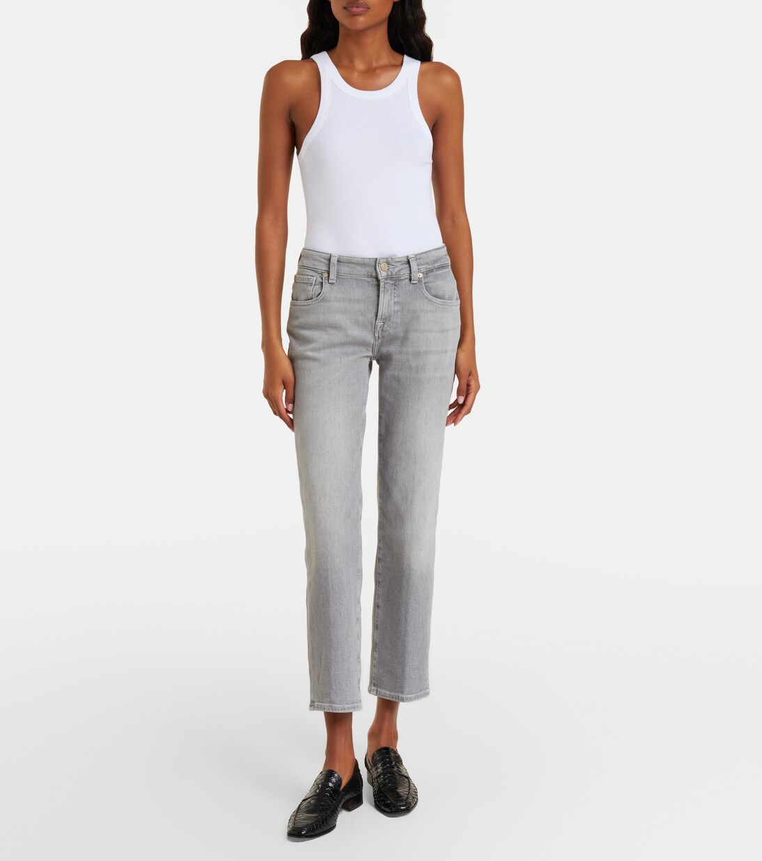 Calie cropped straight jeans | 7 For All Mankind