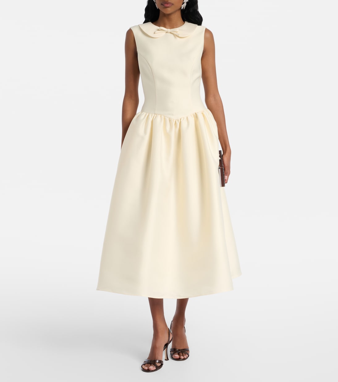 Taffeta midi dress | Self-Portrait