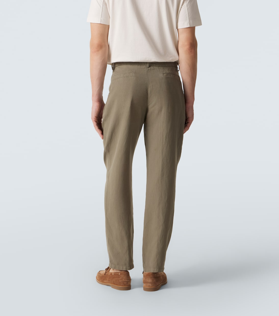 Cotton and linen straight pants | Brunello Cucinelli