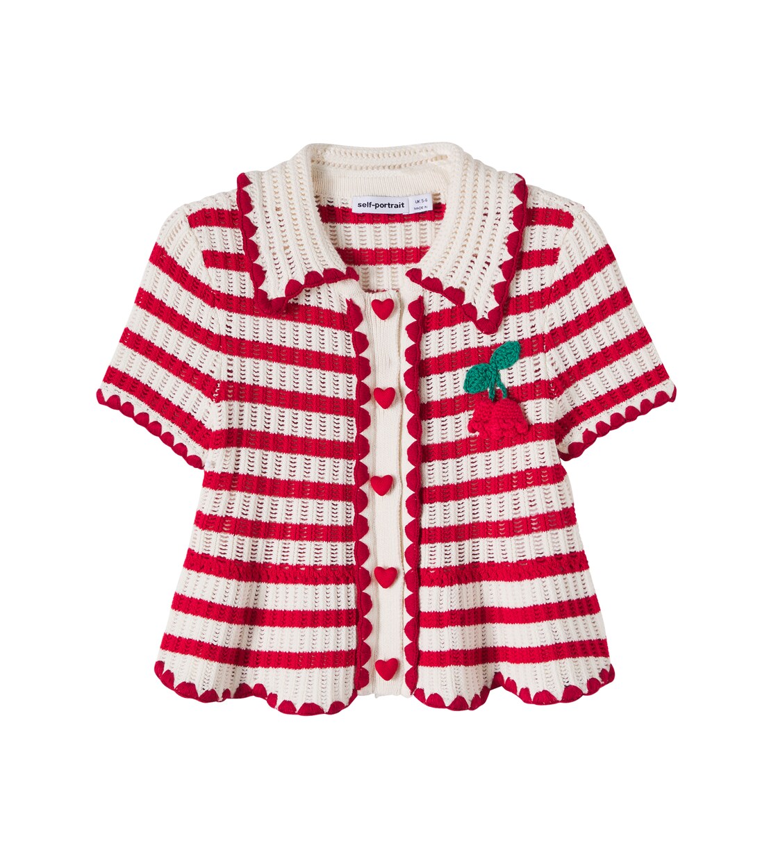 Knitted striped top | Self-Portrait Kids