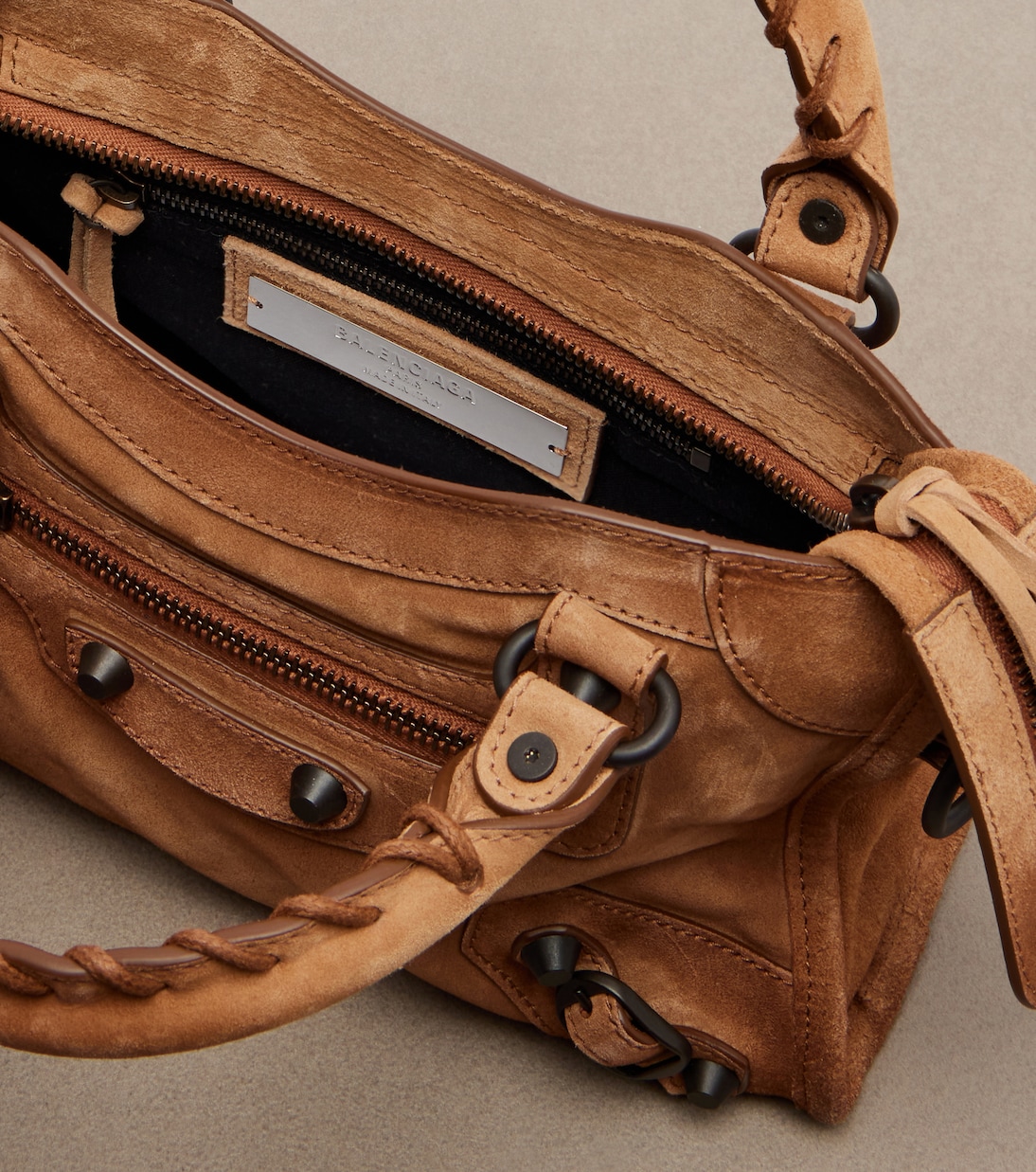 Le City Mini suede top-handle bag | Balenciaga