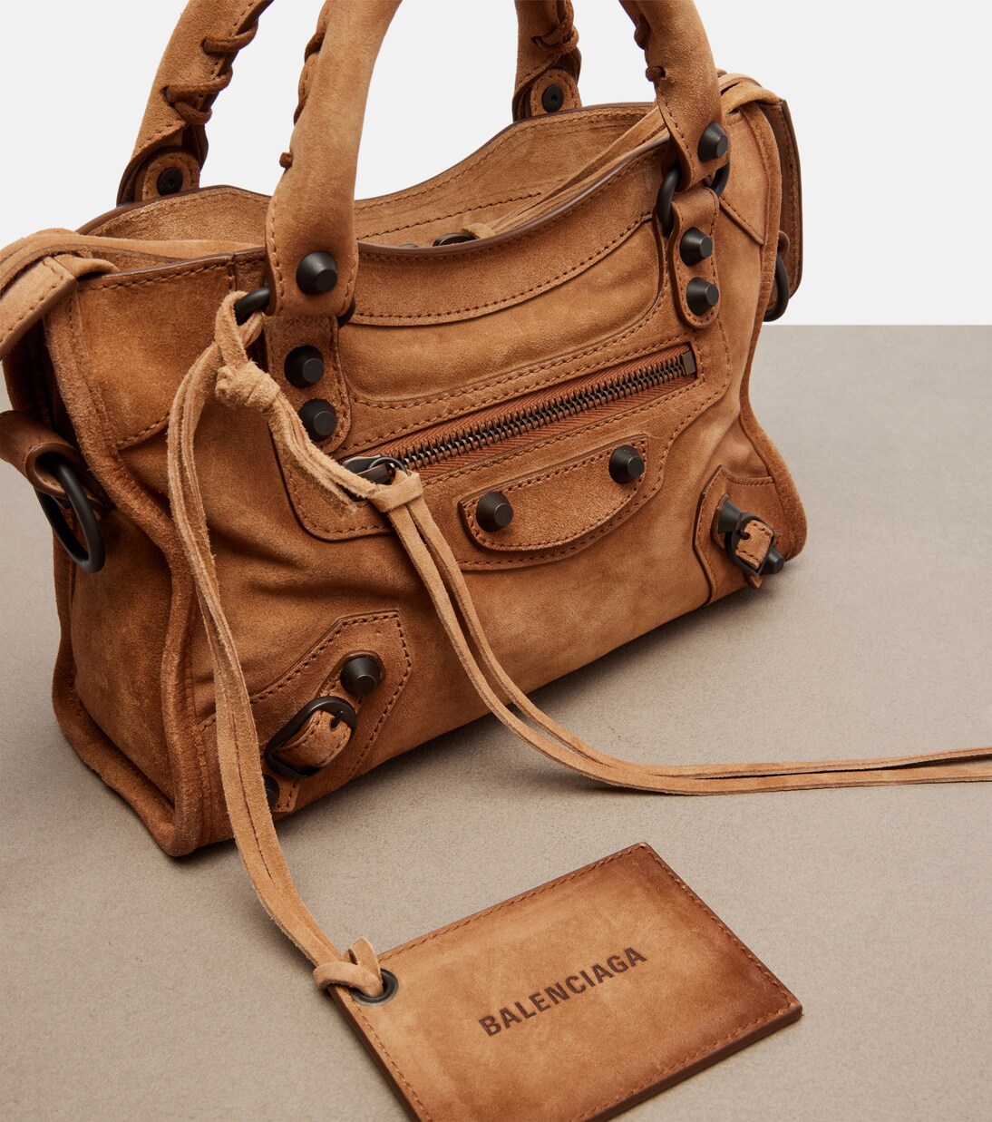 Le City Mini suede top-handle bag | Balenciaga