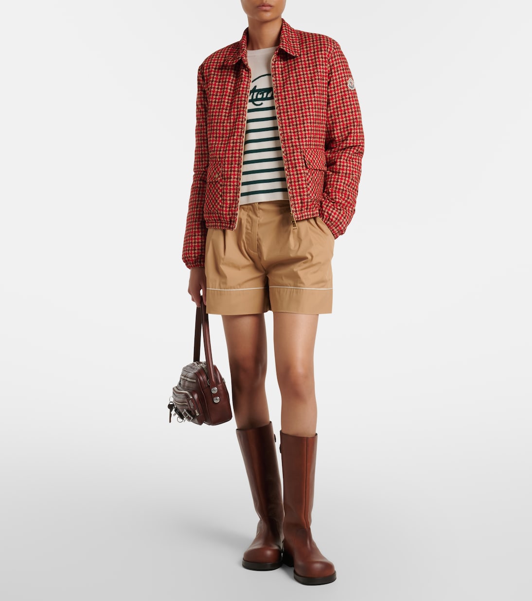 Embroidered striped virgin wool sweater | Moncler