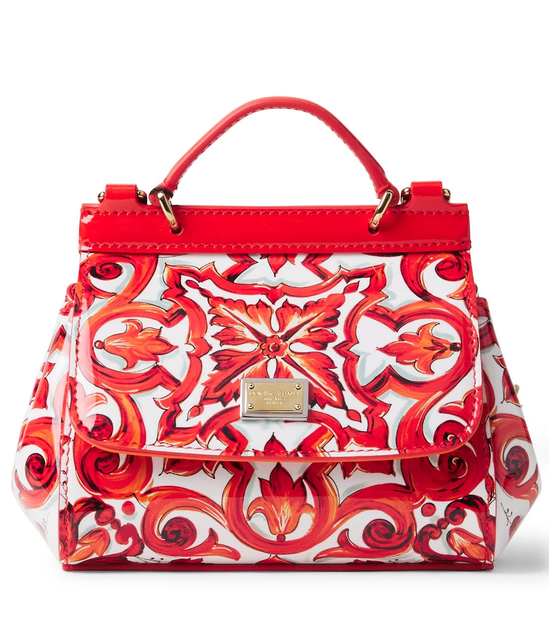 Bolso al hombro Sicily de piel estampado | Dolce&Gabbana Kids