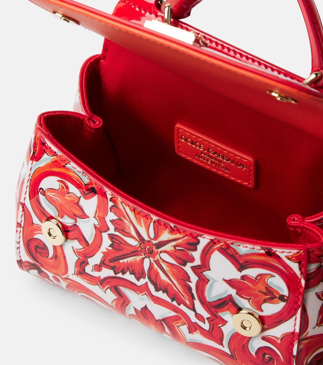 Bolso al hombro Sicily de piel estampado | Dolce&Gabbana Kids