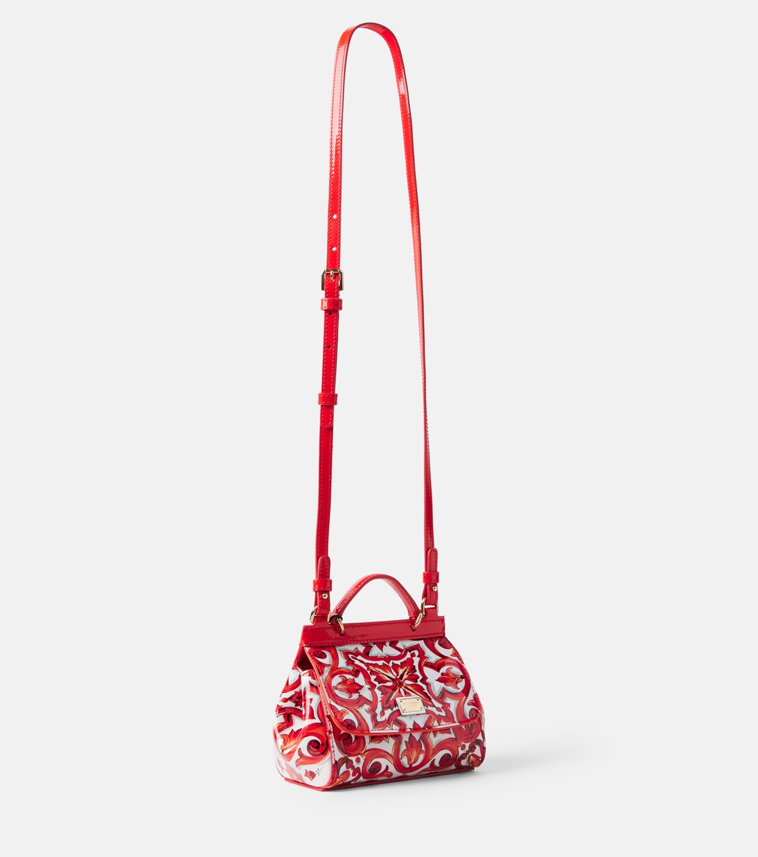 Bolso al hombro Sicily de piel estampado | Dolce&Gabbana Kids