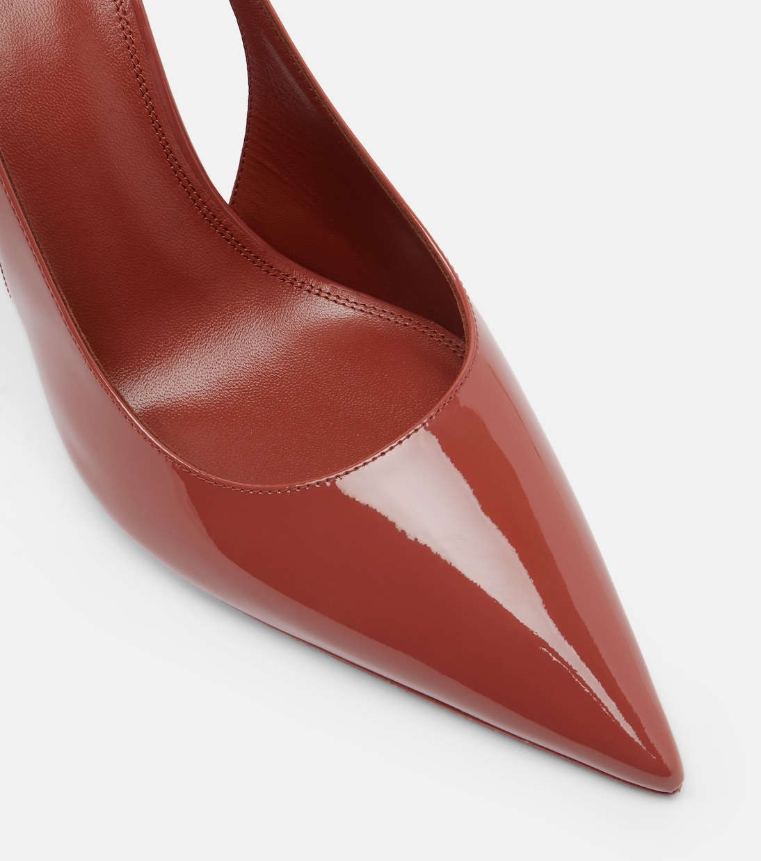 Lidia patent leather slingback pumps | Paris Texas