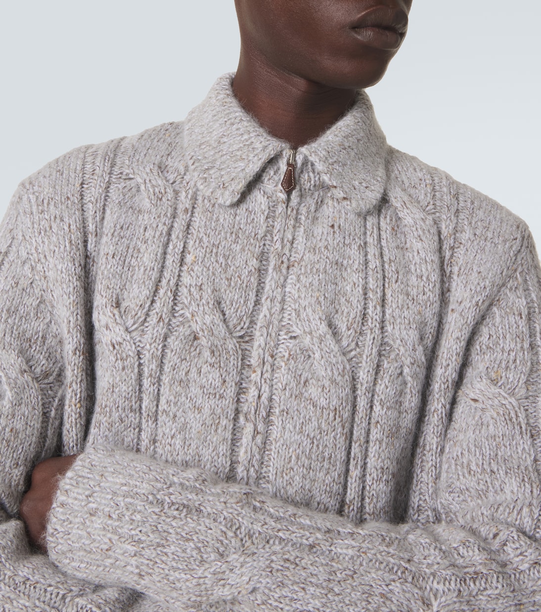 Wool, alpaca and silk-blend zip-up cardigan | Eleventy