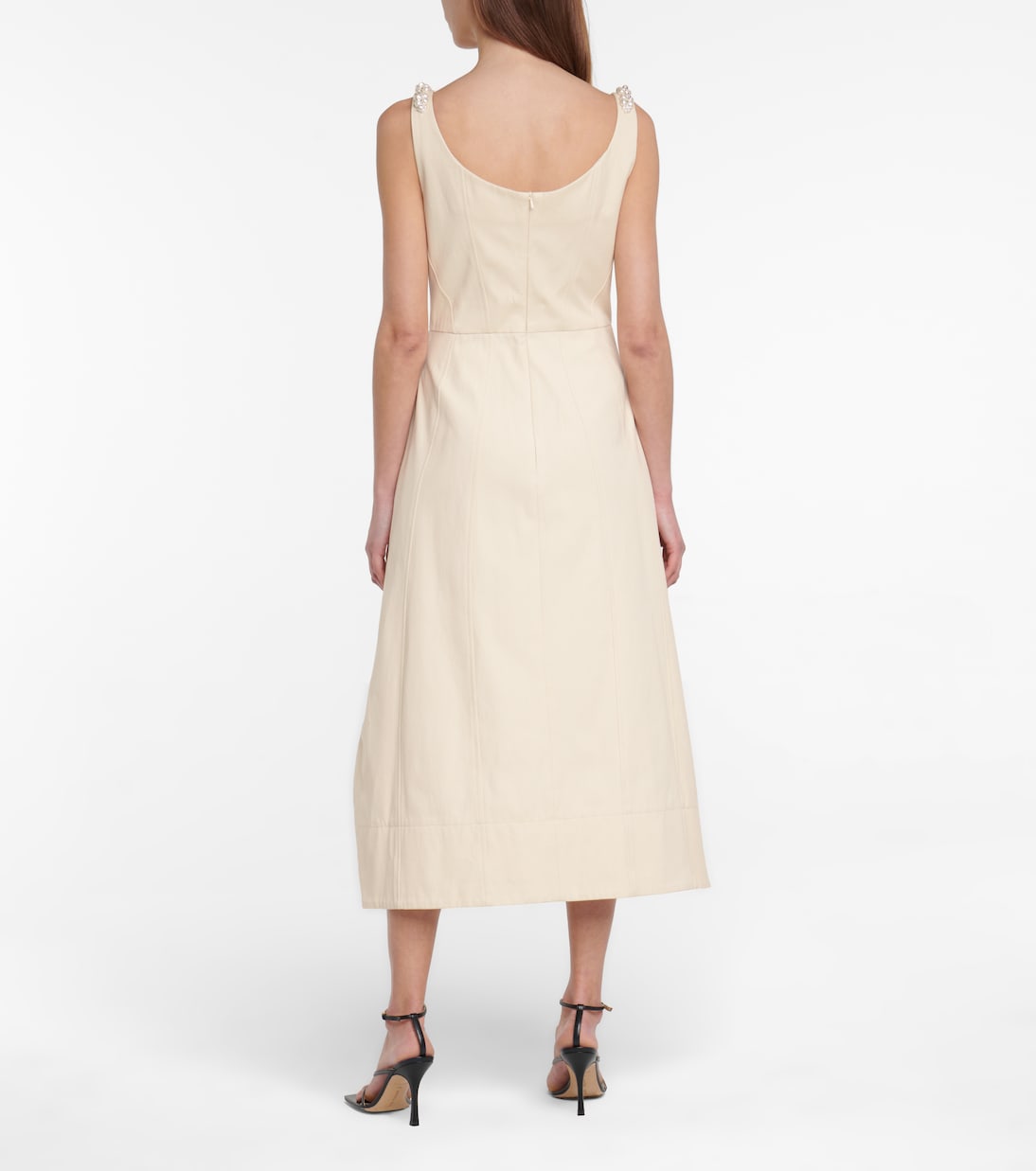 Robe midi en coton à ornements | Simone Rocha