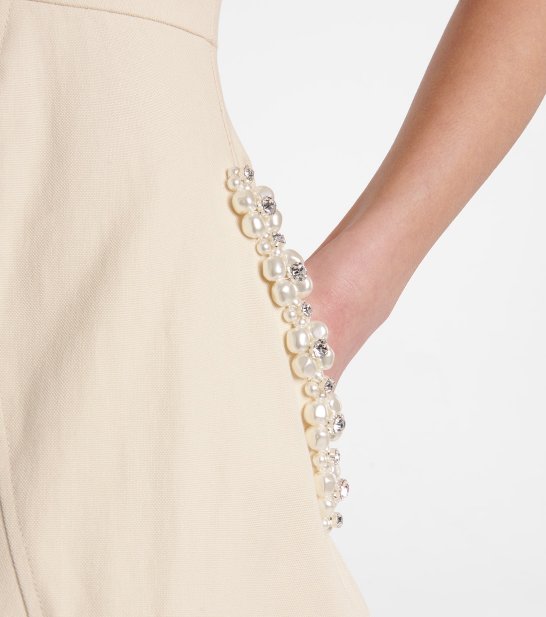 Robe midi en coton à ornements | Simone Rocha