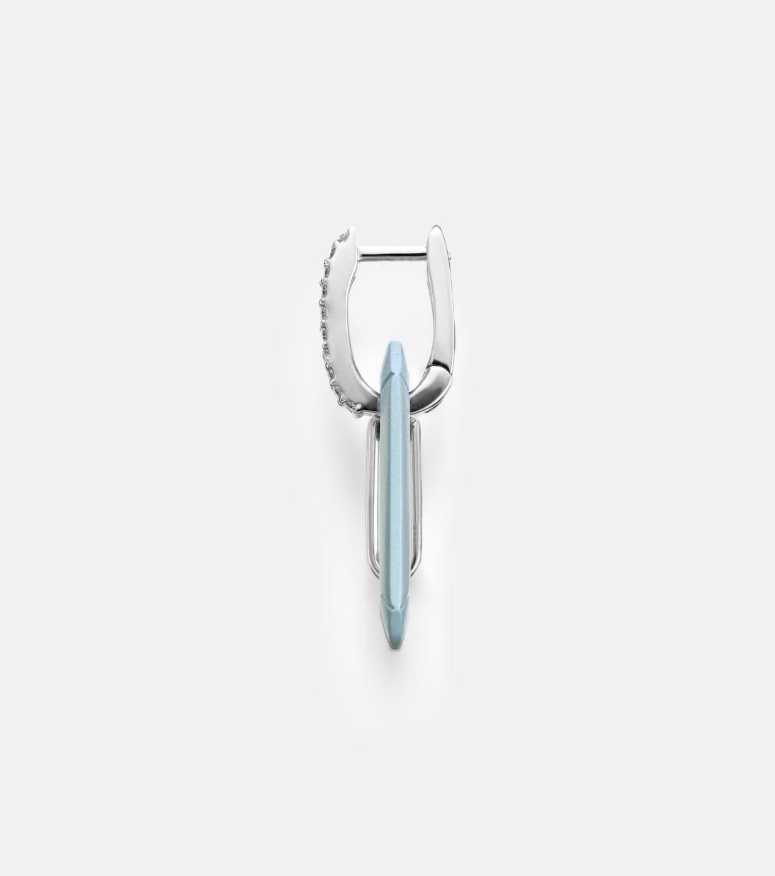 Einzelner Ohrring Chiara Small aus 18kt Weißgold mit Diamanten | Eéra