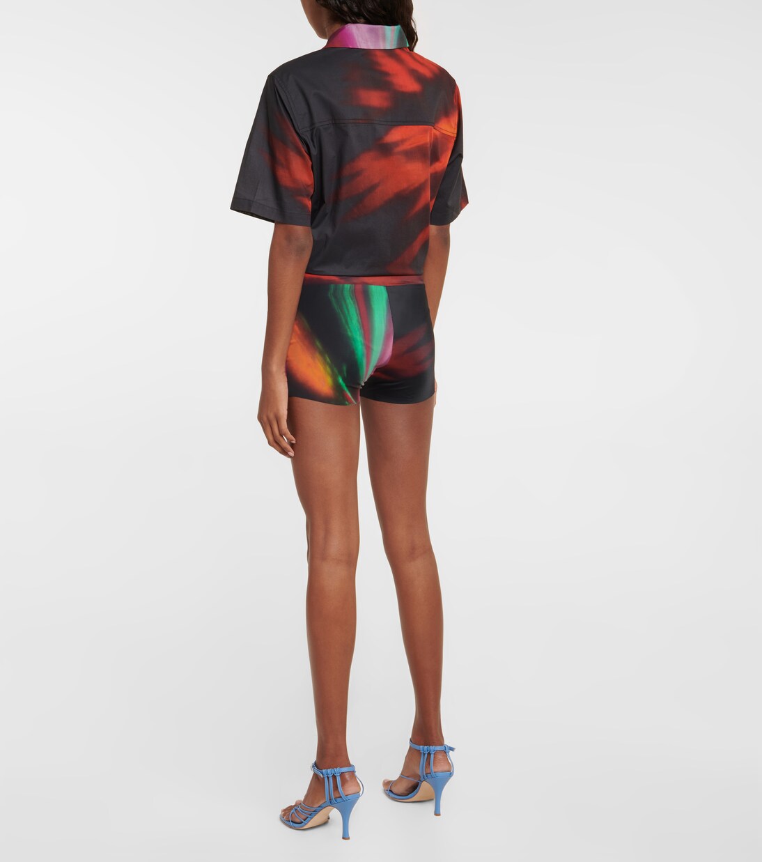 Bedruckte Mid-Rise Shorts | Louisa Ballou