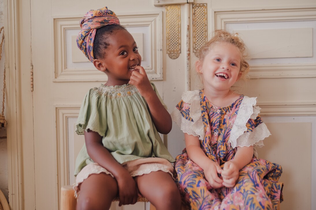 Robe Elisabeth en coton à fleurs | Louise Misha