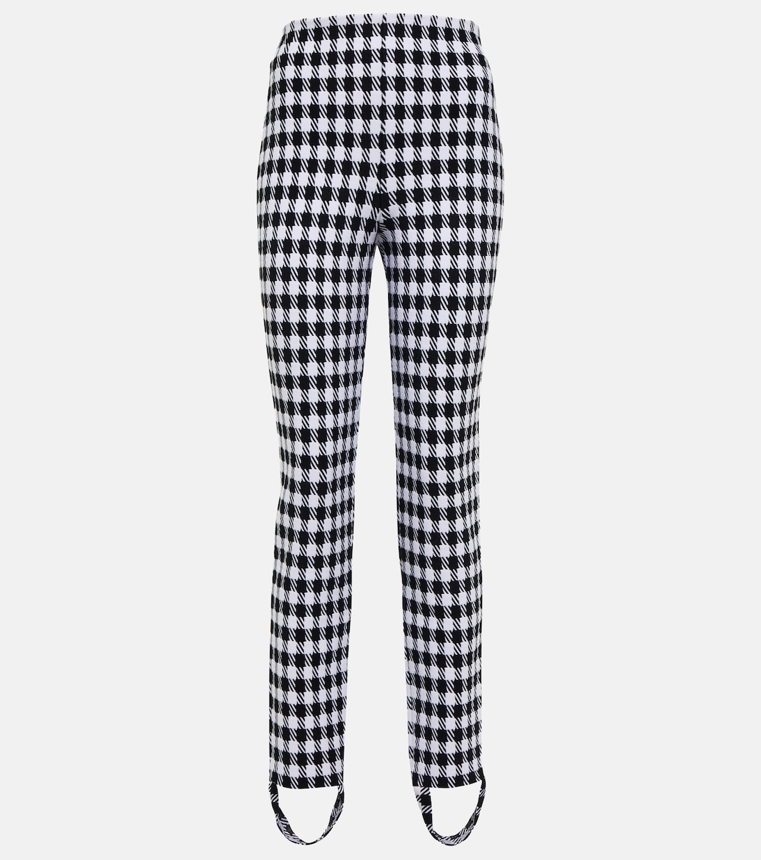 High-rise checked stirrup pants | Alaïa