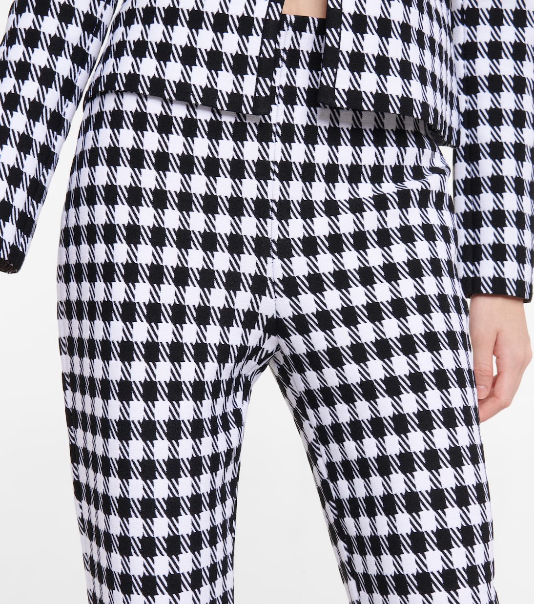 High-rise checked stirrup pants | Alaïa