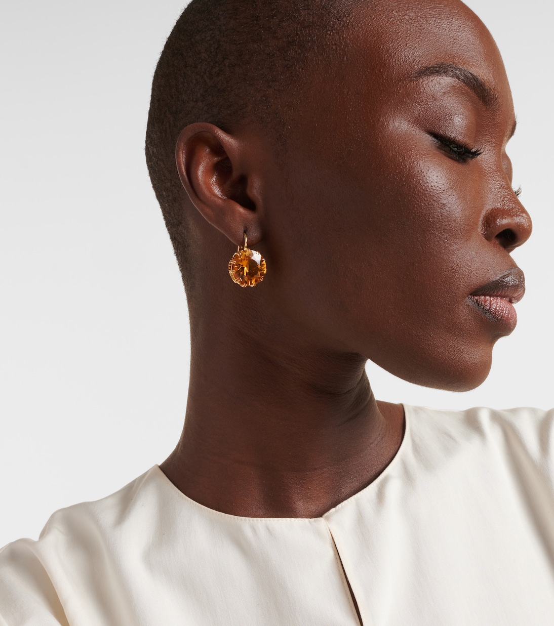 Boucles d'oreilles Crown Medium en or 18 et citrines | Ileana Makri