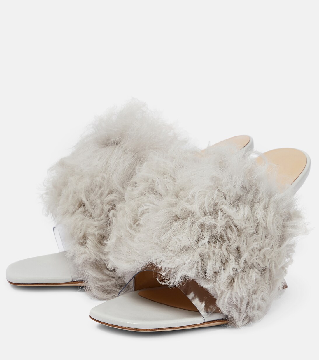 Mules en shearling et PVC | Magda Butrym