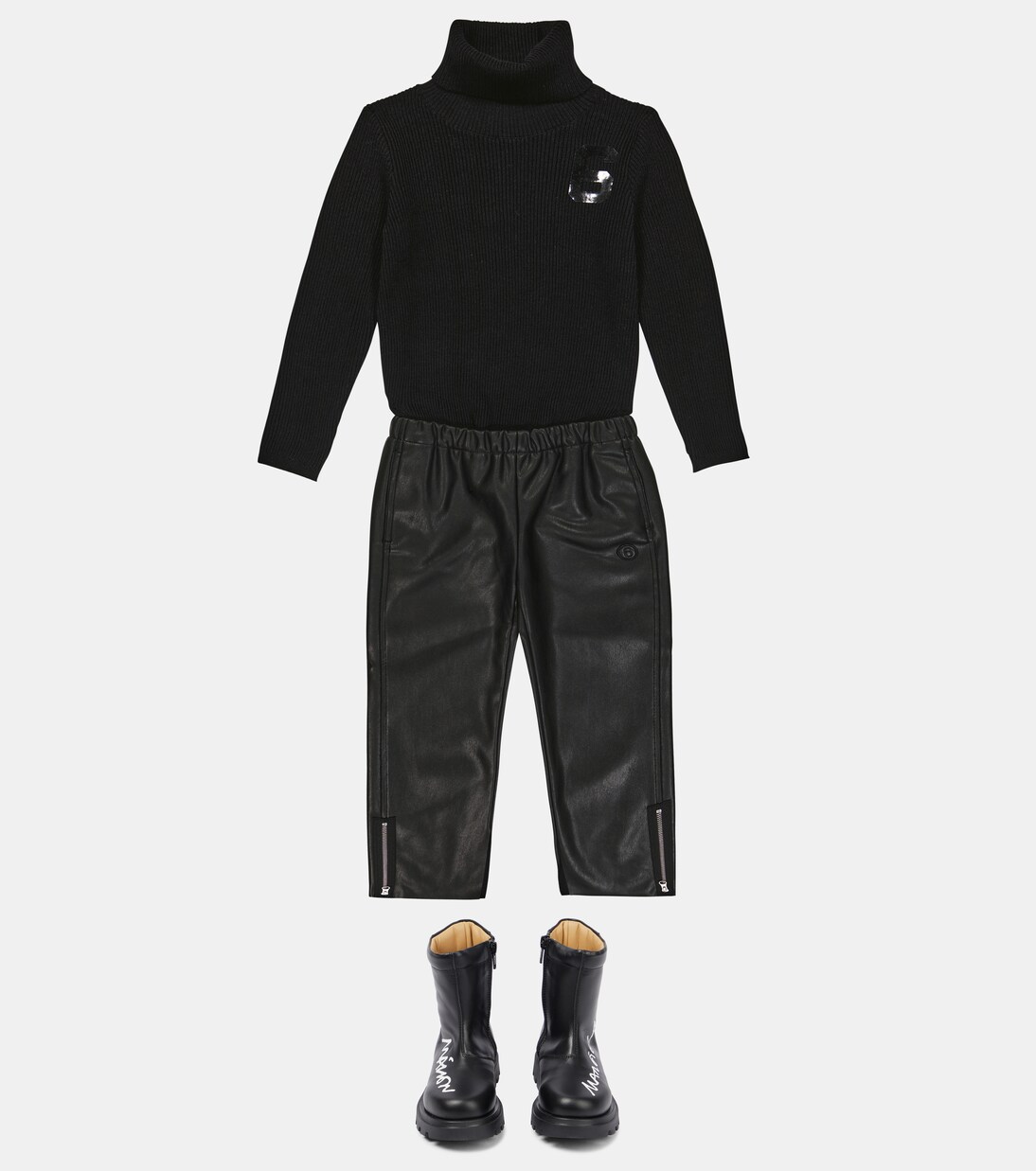 Ribbed-knit turtleneck sweater | MM6 Maison Margiela Kids