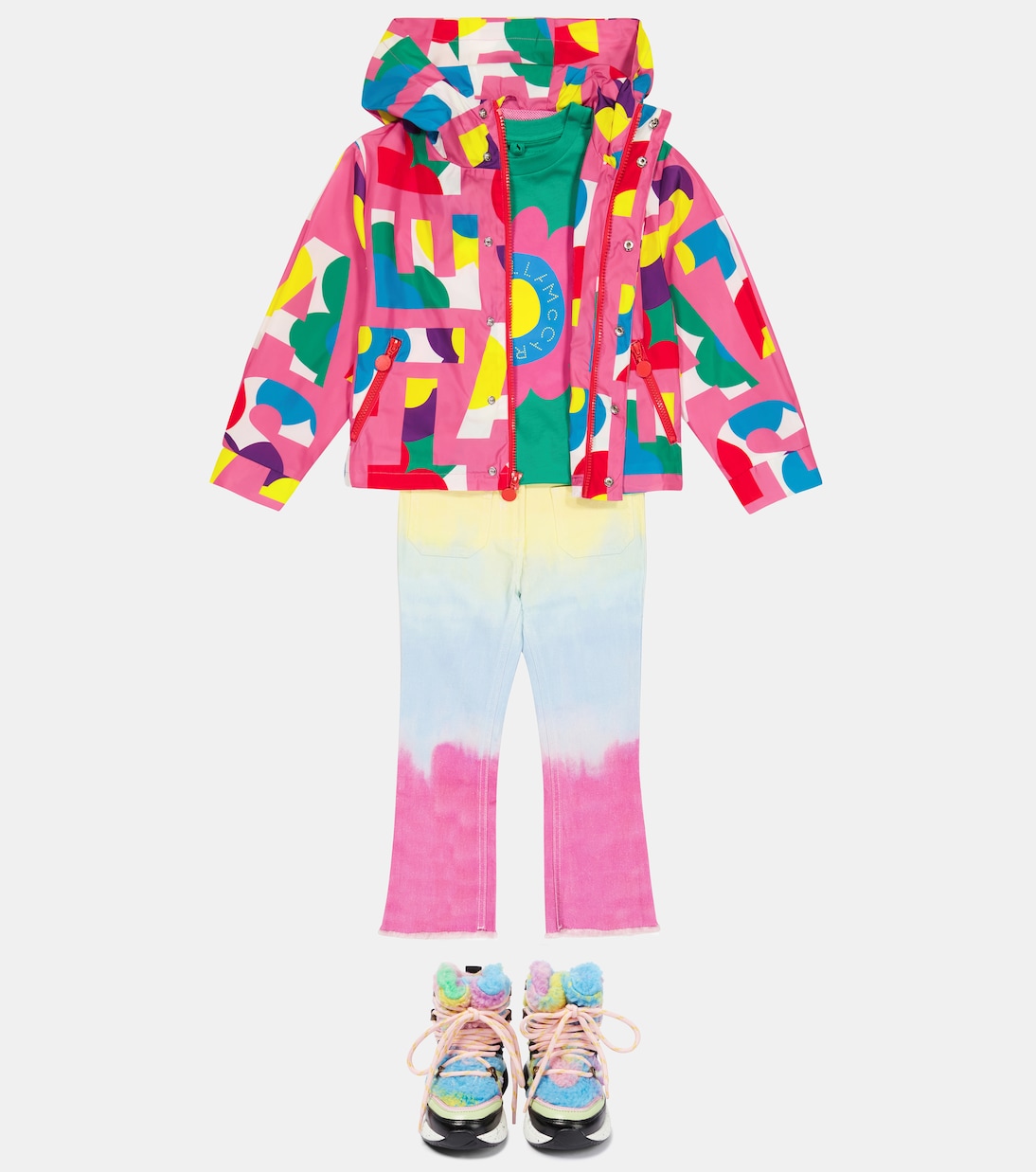 Logo printed technical jacket | Stella McCartney Kids