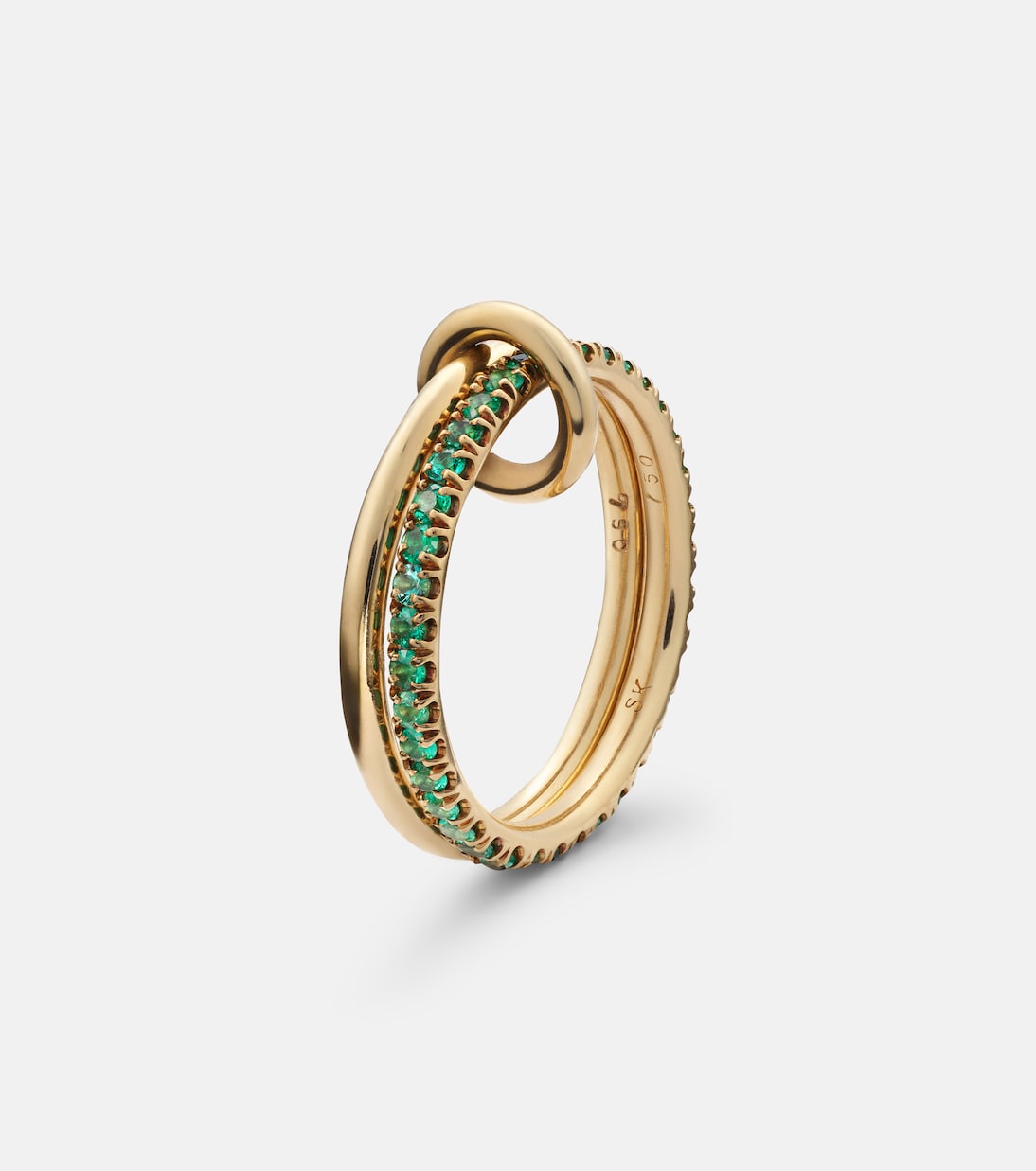 Anillo Marigold de oro amarillo de 18 ct con esmeraldas | Spinelli Kilcollin