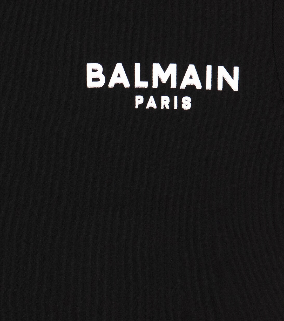 Logo cropped cotton jersey T-shirt | Balmain Kids