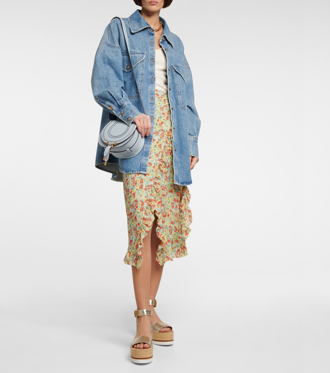 Glyn leather platform espadrille sandals | See By Chloé