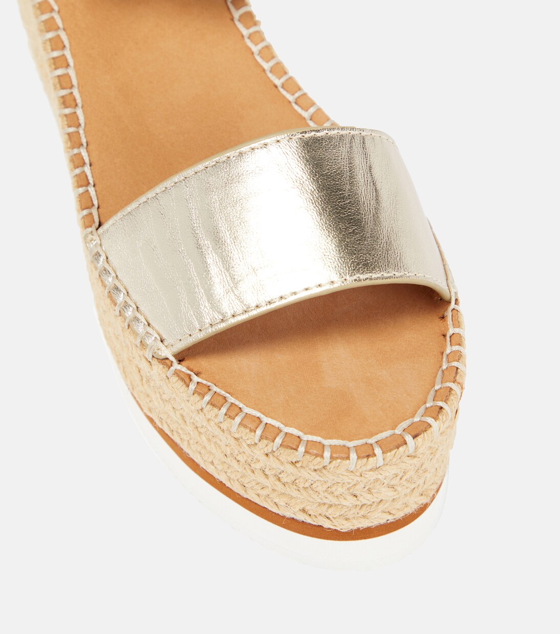 Glyn leather platform espadrille sandals | See By Chloé