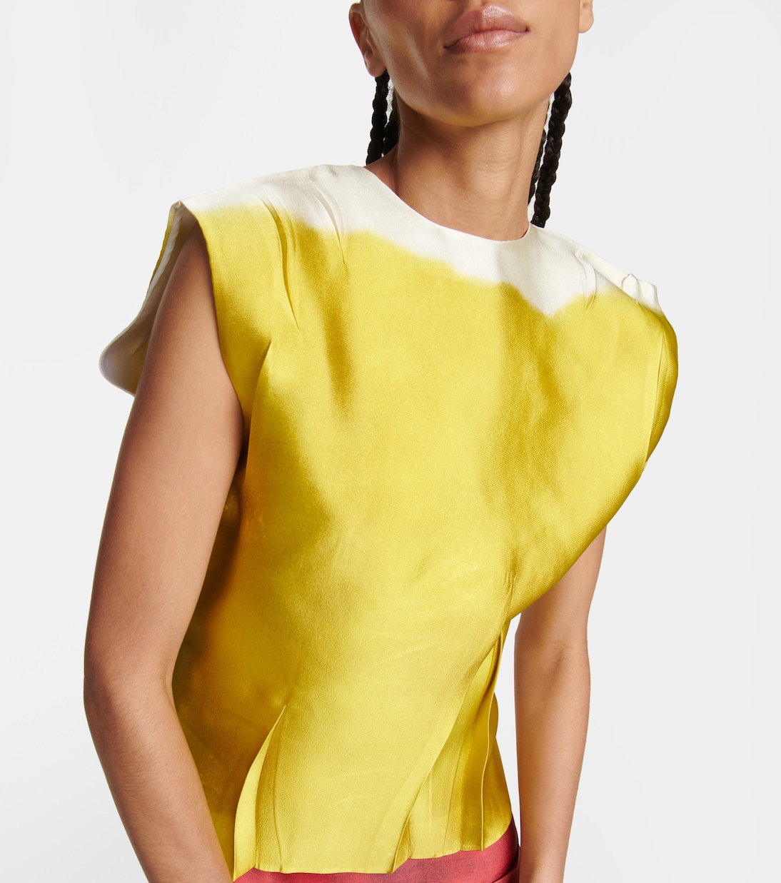 Sleeveless silk-blend blouse | Prada