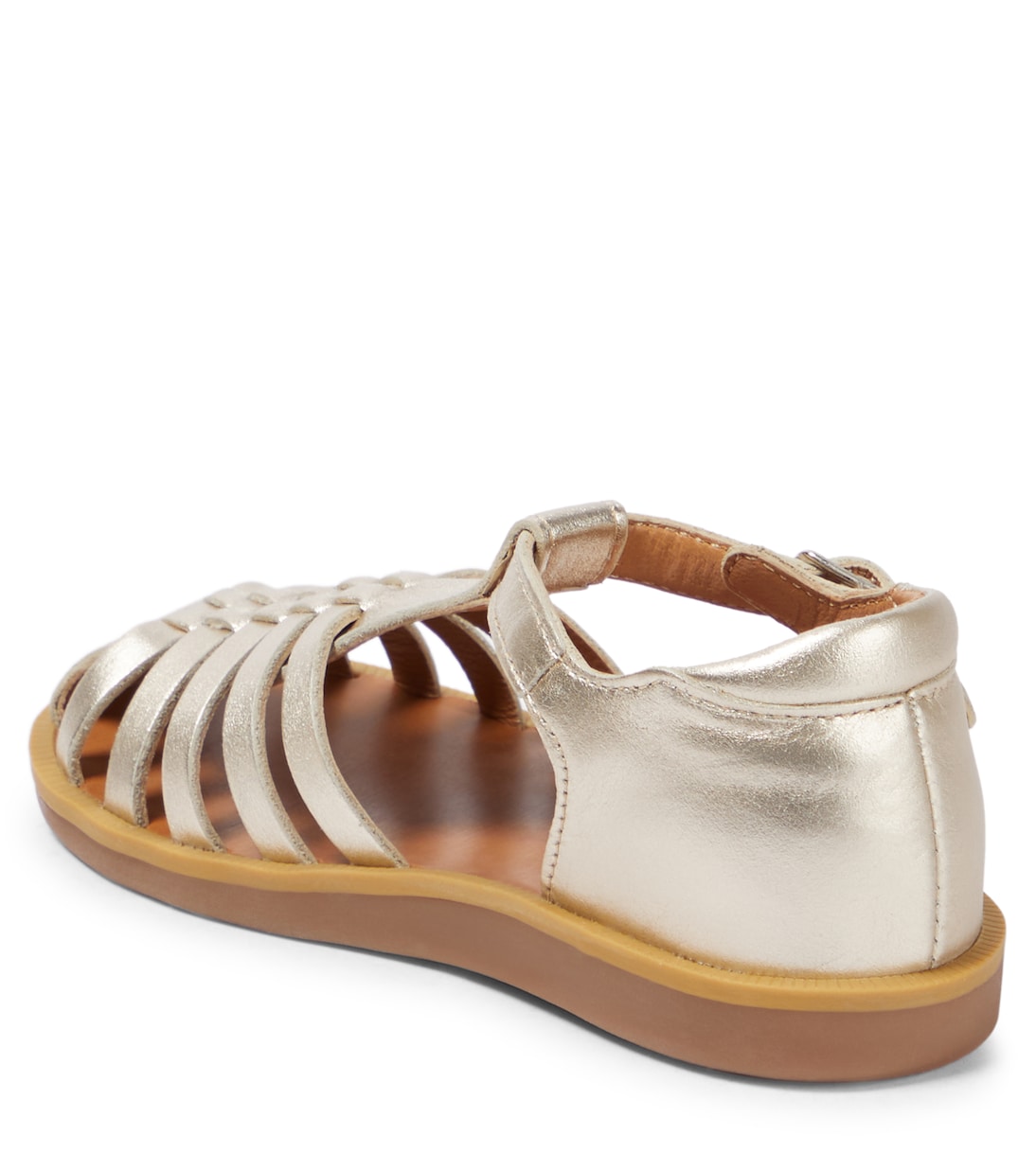 Poppy Pitti metallic leather sandals | Pom d'Api