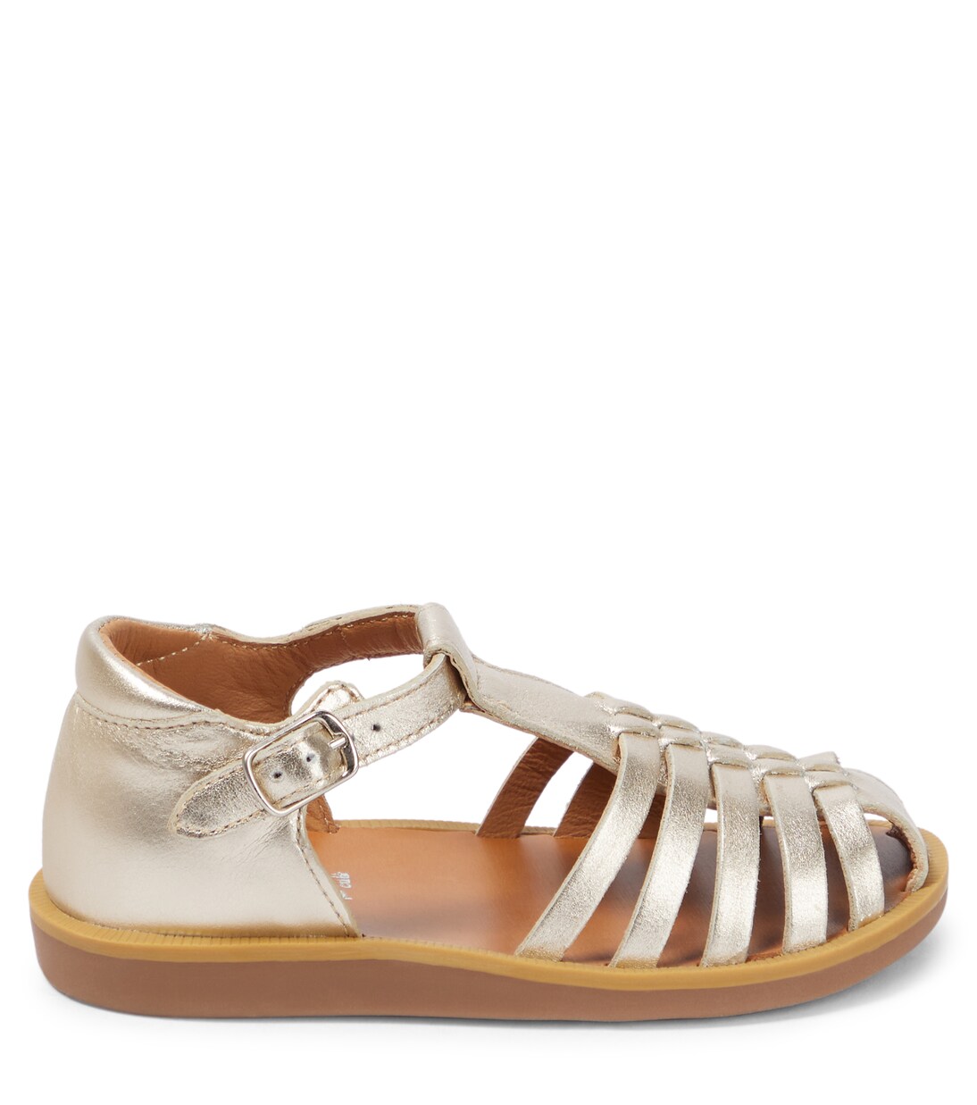 Poppy Pitti metallic leather sandals | Pom d'Api